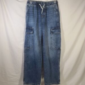 H&M Women's Loose Fit Cargo Jean Jogger Pants Size 12